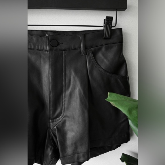 Abercrombie & Fitch NWT Faux Leather Shorts - Picture 2 of 4